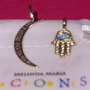 Melinda Maria ICONS "To the Moon" Charm AND ICONS Opal Hamsa Charm